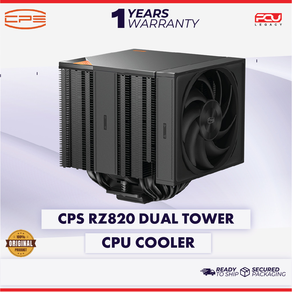CPS RZ820 DUAL TOWER CPU AIR COOLER - สีดํา