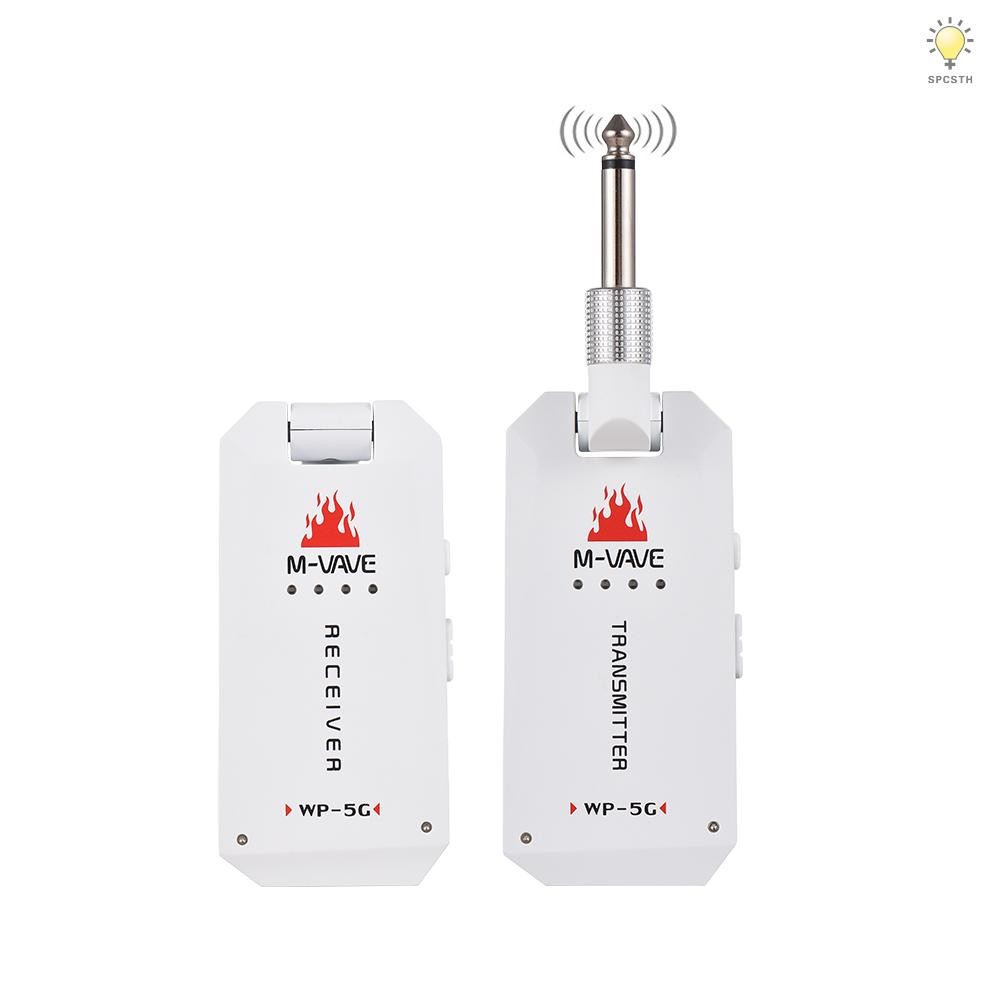 M-VAVE 5.8G ระบบกีตาร์ไร้สายชาร์จเครื่องส่งสัญญาณกีตาร์ชุด UHF สําหรับกีตาร์ไฟฟ้าเบสไฟฟ้าเครื่องมือล