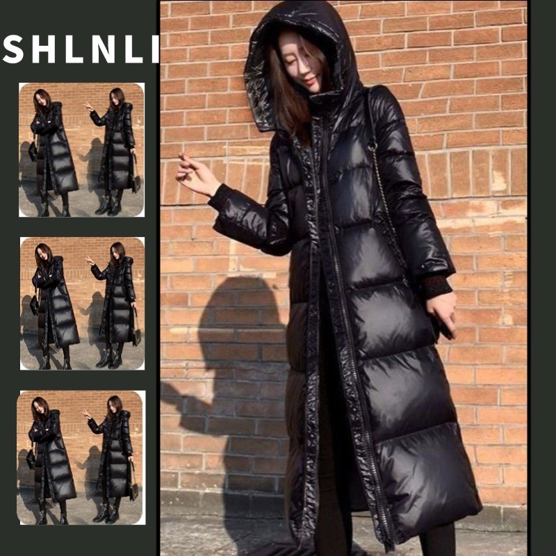 แจ็คเก็ตความยาวถึงเข่า สไตล์เกาหลี สำหรับฤดูหนาว ทำจากผ้าฝ้าย