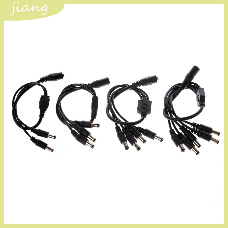 JN 1 หญิง 2 3 4 5 ปลั๊กชาย 5 5x2 1 มม.พอร์ต 12V สําหรับ DC Power Adapter Splitter C