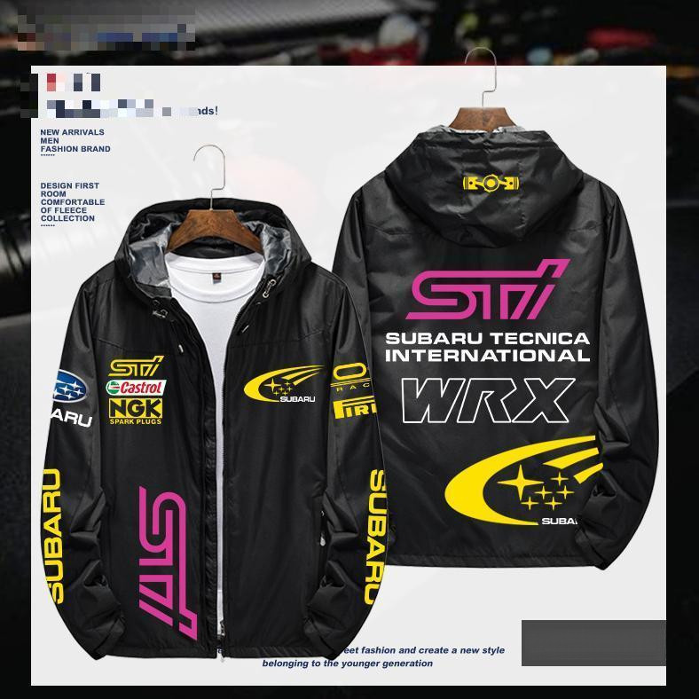 Subaru racing jacket, STI, JDM style jacket, FORESTER, BRZ, outdoor mountaineering hooded windproof 