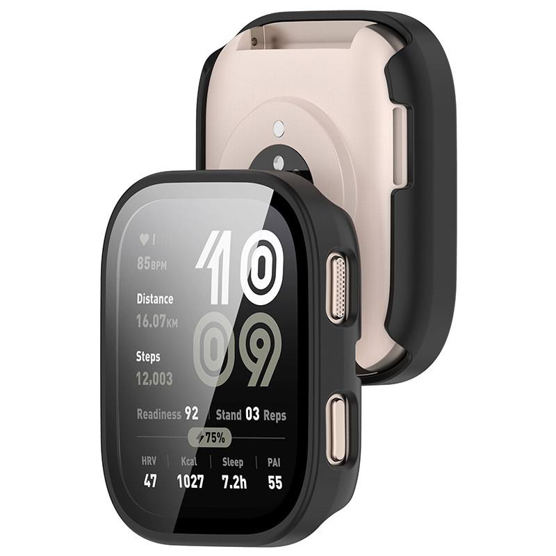 เคสกระจกนิรภัยคลุมทั้งหมดปกป้องหน้าจอเปลือกแข็งสําหรับ Huami Amazfit Bip 6 - รูปที่ 3