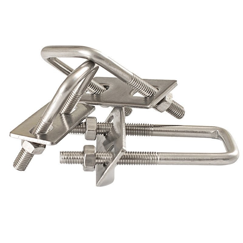 304 สแตนเลส U-Shaped Bolt Square การ์ดมุมขวา U-รูปการ์ด U-Shaped สกรู U-Shaped Buckle Square Tube Fi