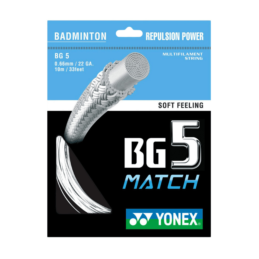 YONEX BG5 MATCH BADMINTON STRING 0.66MM 10m (33 ฟุต)
