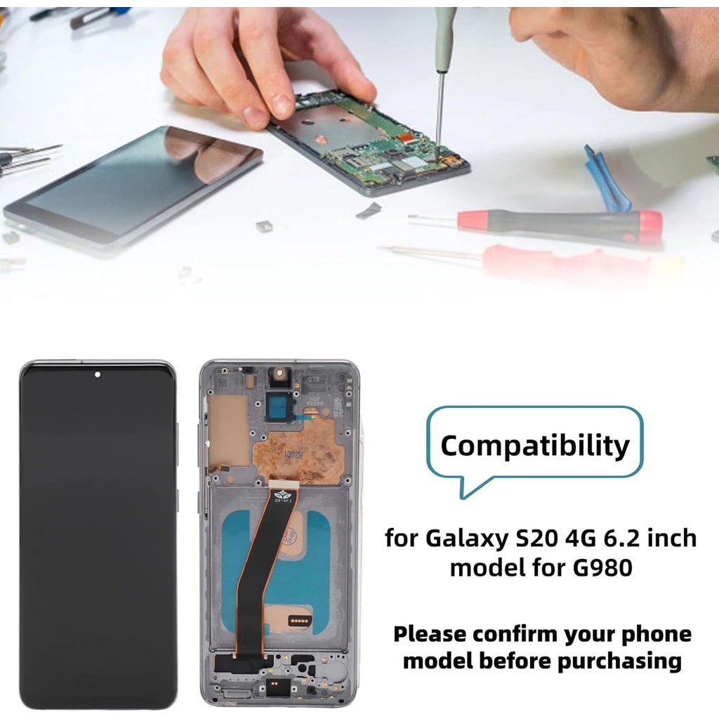 S20 5G 6.2 นิ้วจอแสดงผล LCD พร้อมประกอบเต็มรูปแบบ,โทรศัพท์จอแสดงผล LCD สําหรับ Digitizer Assembly สํ