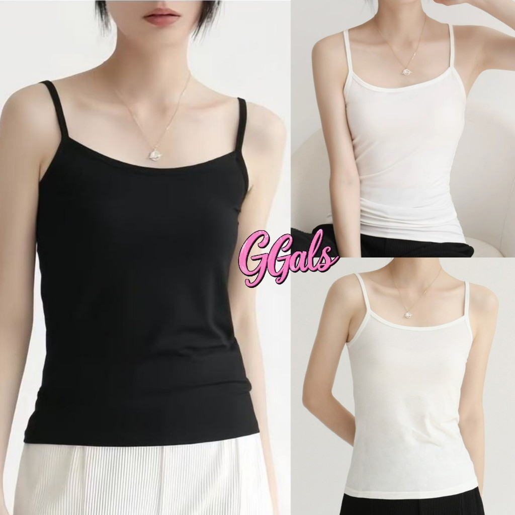 GGals เสื้อสายเดี่ยว ผ้านิ่ม สีพื้น สลิมฟิต สายเดี่ยว การออกกำลังกายขั้นพื้นฐาน ราคาถูก ใส่สบาย