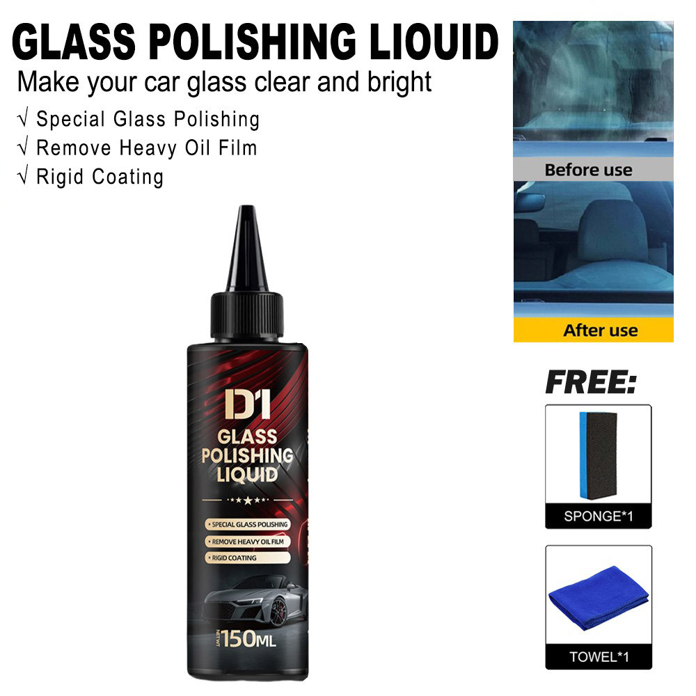 3 Set D1 Glass Polishing Liquid, Auto Glass Scratch Care Polishing Fluid
