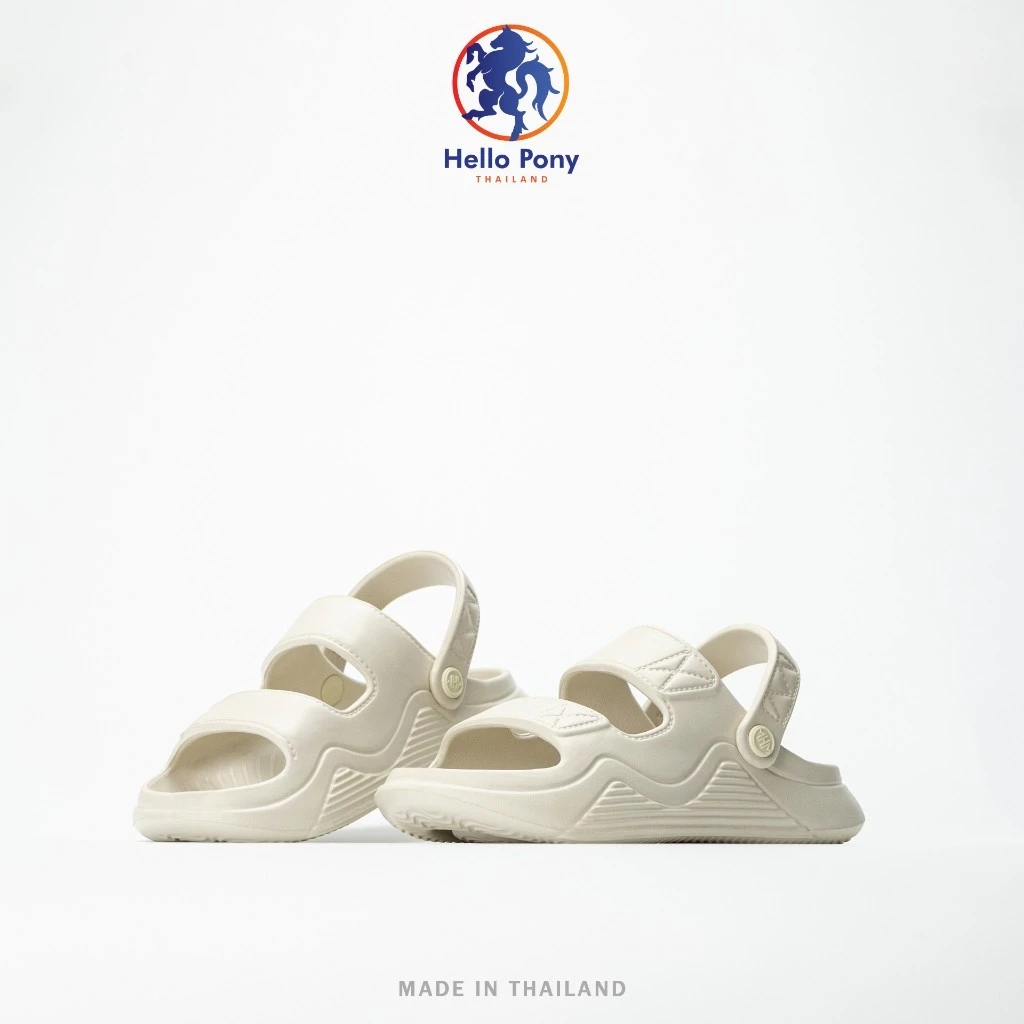 Hello Pony รุ่น MHM4010 รองเท้าแตะรัดส้น ทรงมินิมอล เปิดปลายเท้า รองเท้าแบบสวม สายคาดคู่ แฟชั่น พื้นนุ่ม กันลื่น EVA