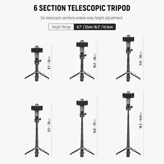 NEEWER P15 ขาตั้งกล้องเซลฟี่ – รีโมทบลูทูธแบบถอดได้ 360° ที่วางโทรศัพท์และรองเท้าเย็นสําหรับ วิดีโอบล็อก/สตรีมมิ่งสด