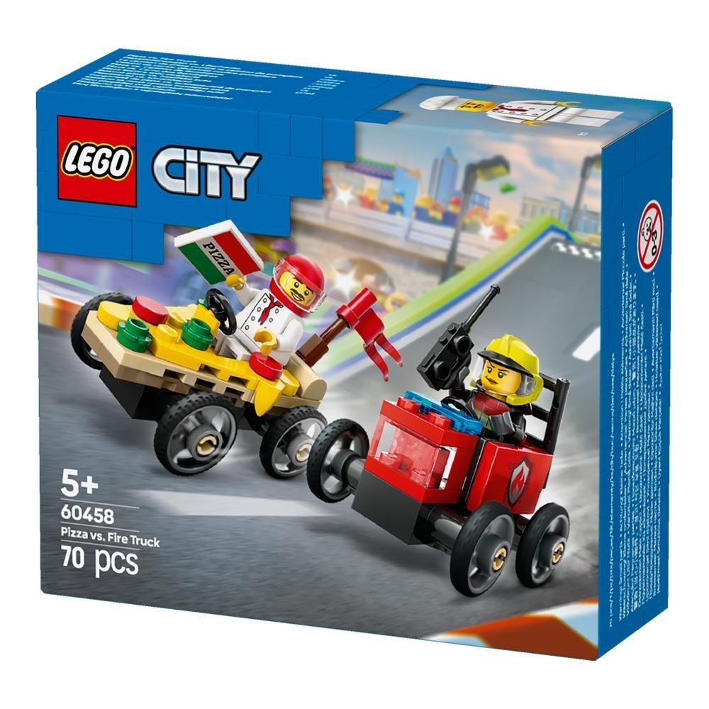 LEGO City Pizza vs Fire Truck NEW 2025(60458)