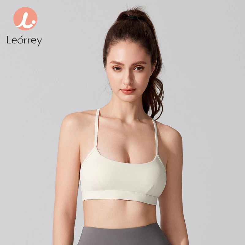 Leorrey-สายปรับได้ ถ้วยถอดได้ เสื้อชั้นในแบบสปอร์ตโยคะเนื้อนุ่ม thumbnail 7
