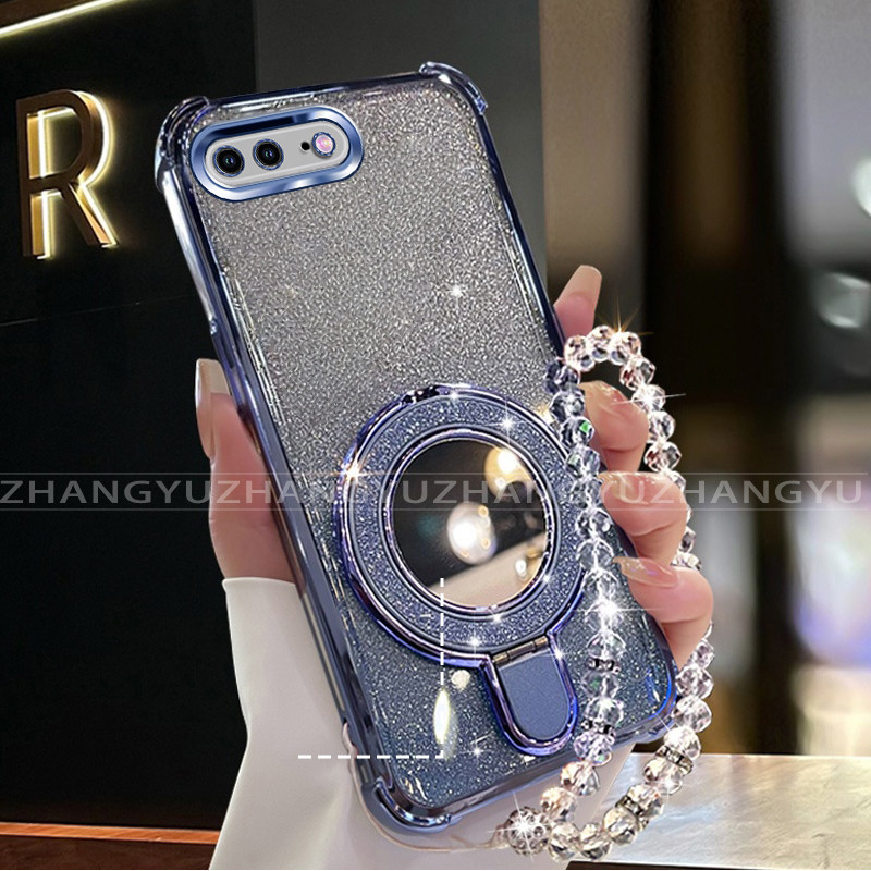 เคสสําหรับiPhone 6 6s 7 8 Plusเคสโทรศัพท์TPU 2025 กันกระแทกใหม่กระจกแต่งหน้าอุปกรณ์เสริมเชือกเส้นเล็กคริสตัลฝาครอบโทรศัพท์SZ31 ราคา ถูกที่สุด โปรบีเคเค
