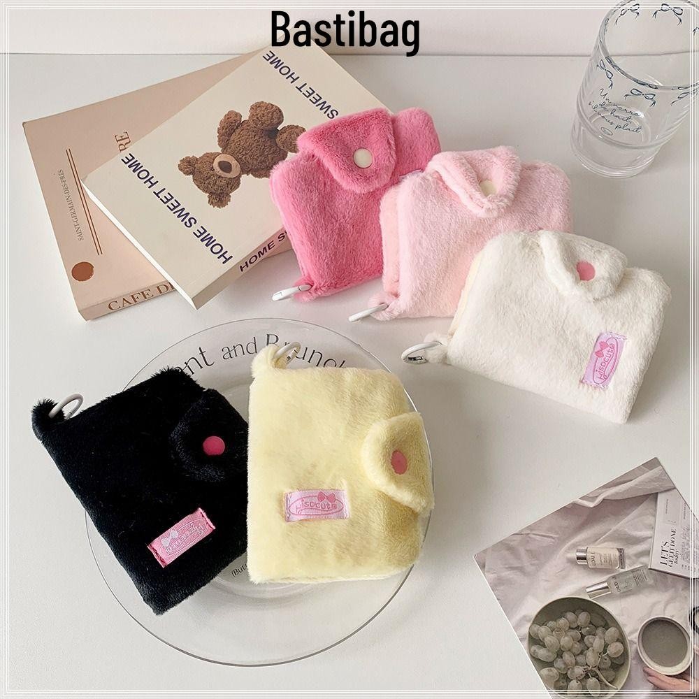 ที่ใส่บัตรและเหรียญ BASTIBAG แบบหลายชั้น พับได้ สีทึบน่ารัก