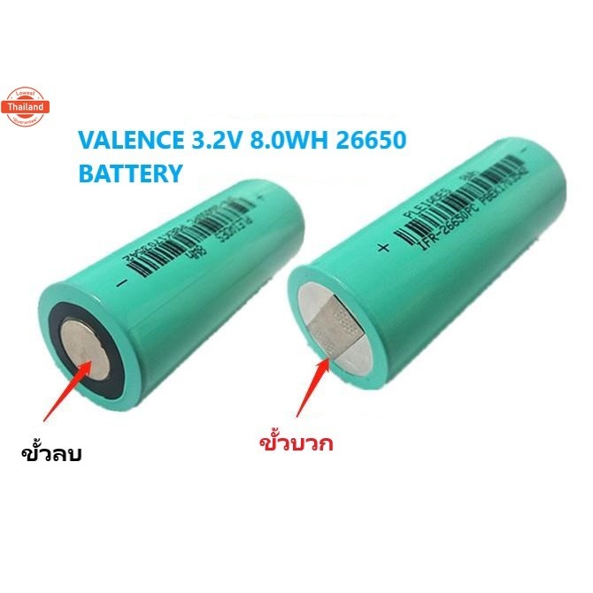 แตเตอรี่ใหม่ 26650 LiFePO4 3.0AH 30C/ VALENCE 2.5AH 20C สำหรั DIY มีของในไทยครั