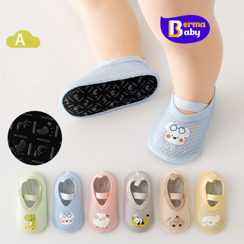 Berma Baby รองเท้าตาข่ายแรกเกิด นองเท้าเด็ก นิ่ม ระบายอากาศ รองเท้ารัดส้นหัดเดิน ฤดูร้อน