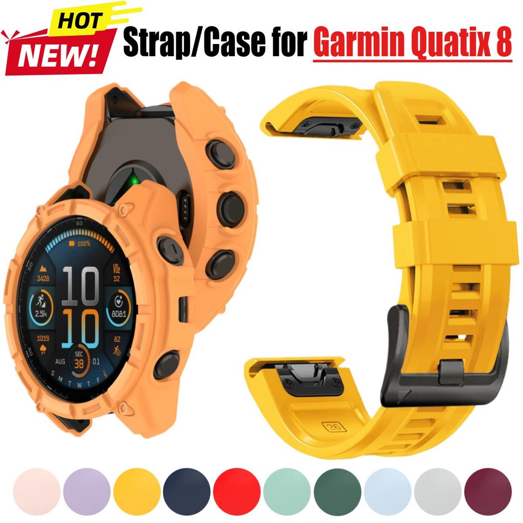 Slicone สําหรับ Garmin Quatix 8 51 มม.Hollow ป้องกันกรณีสําหรับ Garmin Quatix 8 47 มม.เปลือกกันชน Sm