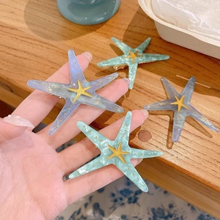 พร้อมส่งในไทย Hair accessories โบว์ติดผมน่ารัก รูปปลาดาว เครื่องประดับแฟชั่นผู้หญิง beach