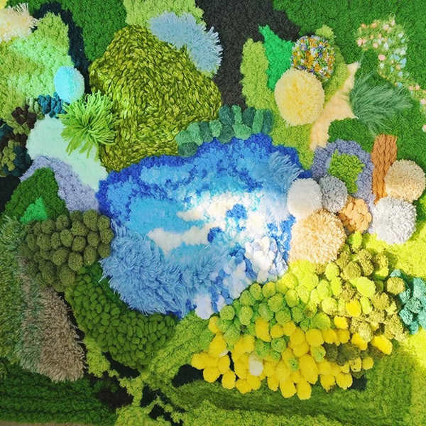 ไหมพรม 8ply ไหมพรม 4ply ไหมพรม 5ply พรมมอสพรมปูพื้นทําเองแพคเกจวัสดุผ้าห่มโฮมเมดโครเชต์อ่าวหน้าต่างเ