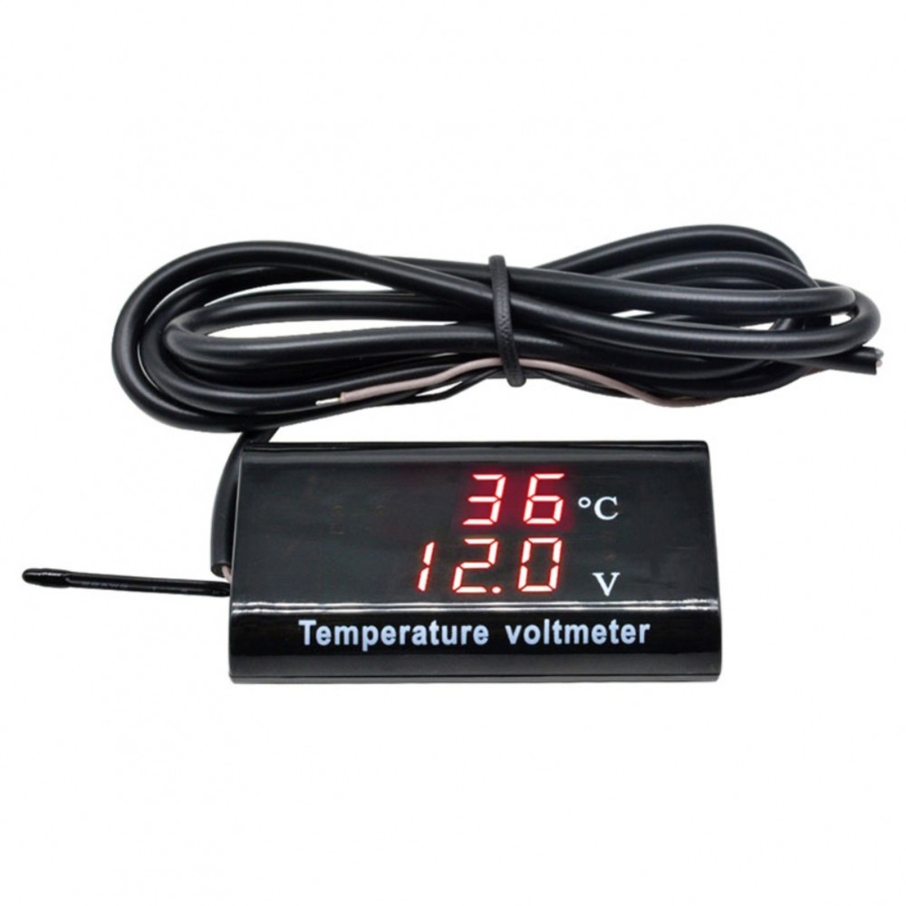 Dual Display Voltmeter Compact 0.28 นิ้วจอแสดงผล LED สามมิติ