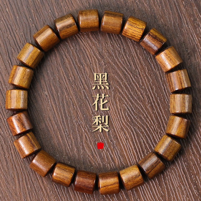 สร้อยข้อมือไม้ลูกปัดไม้จันทร์ สีดำ อินเทรนด์สำหรับทั้งผู้ชายและผู้หญิง ใหม่จากจีน