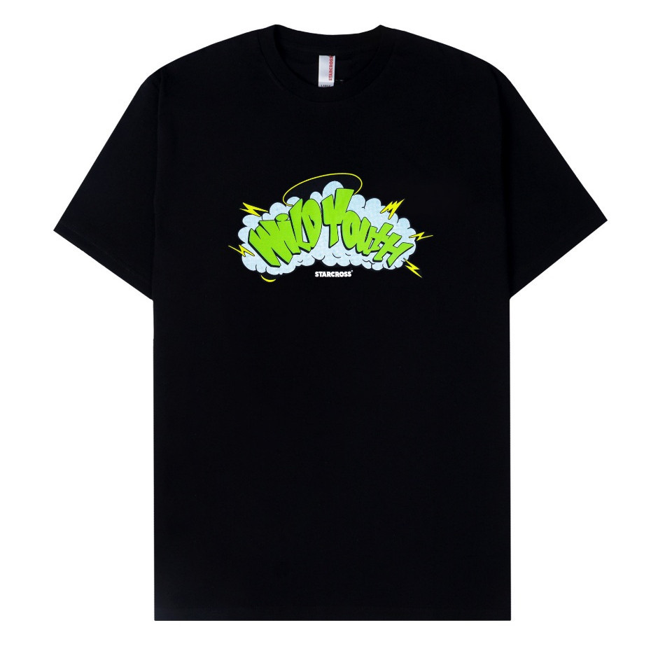 เสื้อยืดผู้ชาย STARCROSS - THUNDER BOLT - สีดํา