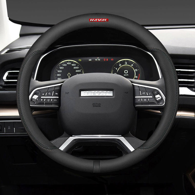 1 ชิ้นบางเฉียบสบายระบายอากาศหนังแท้พวงมาลัยลื่นเหงื่อออกเหมาะสําหรับ Haval H2s H1 2022 2023 H5 M4 H9