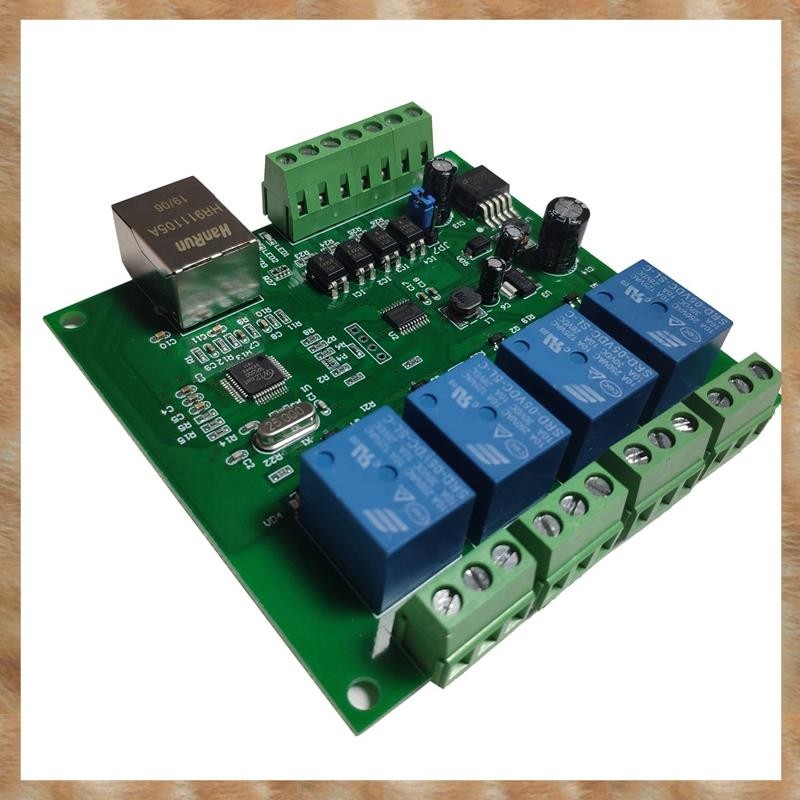 [KYG] LAN Ethernet RJ45 /IP WEB บอร์ดรีโมทคอนโทรล 4 ช่องรีเลย์ UDP W5500 Networking Controller