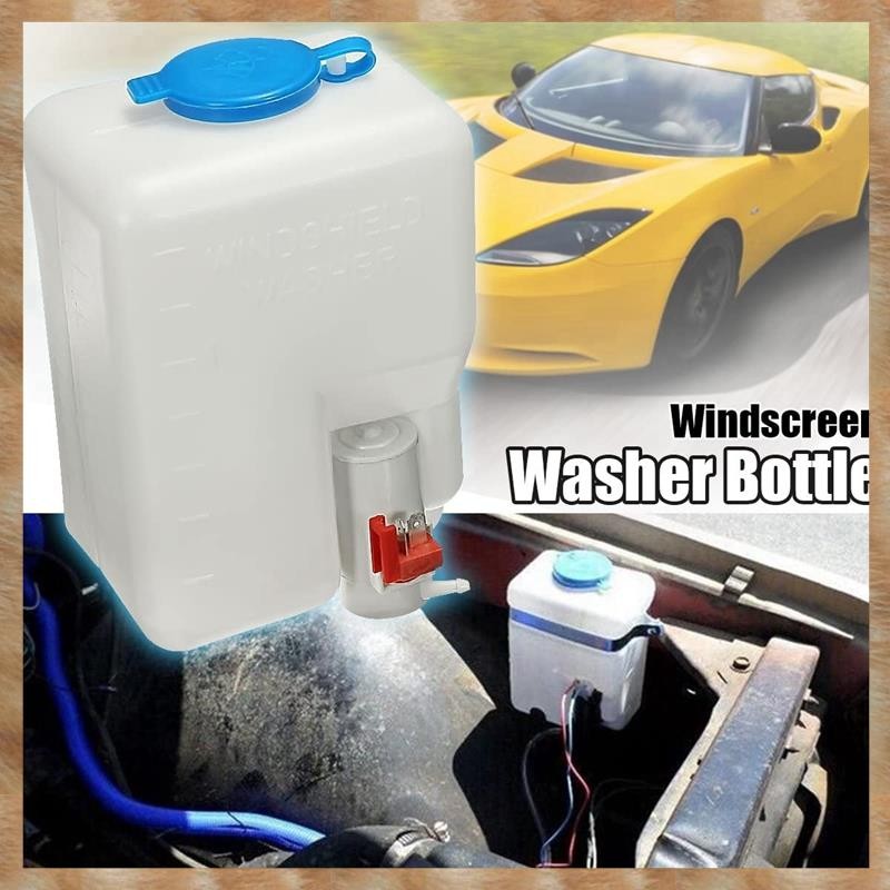 [KYG] Universal Car Windshield Washer Pump Washer Fluid Reservoir Bottle Kit Washer System with Pump