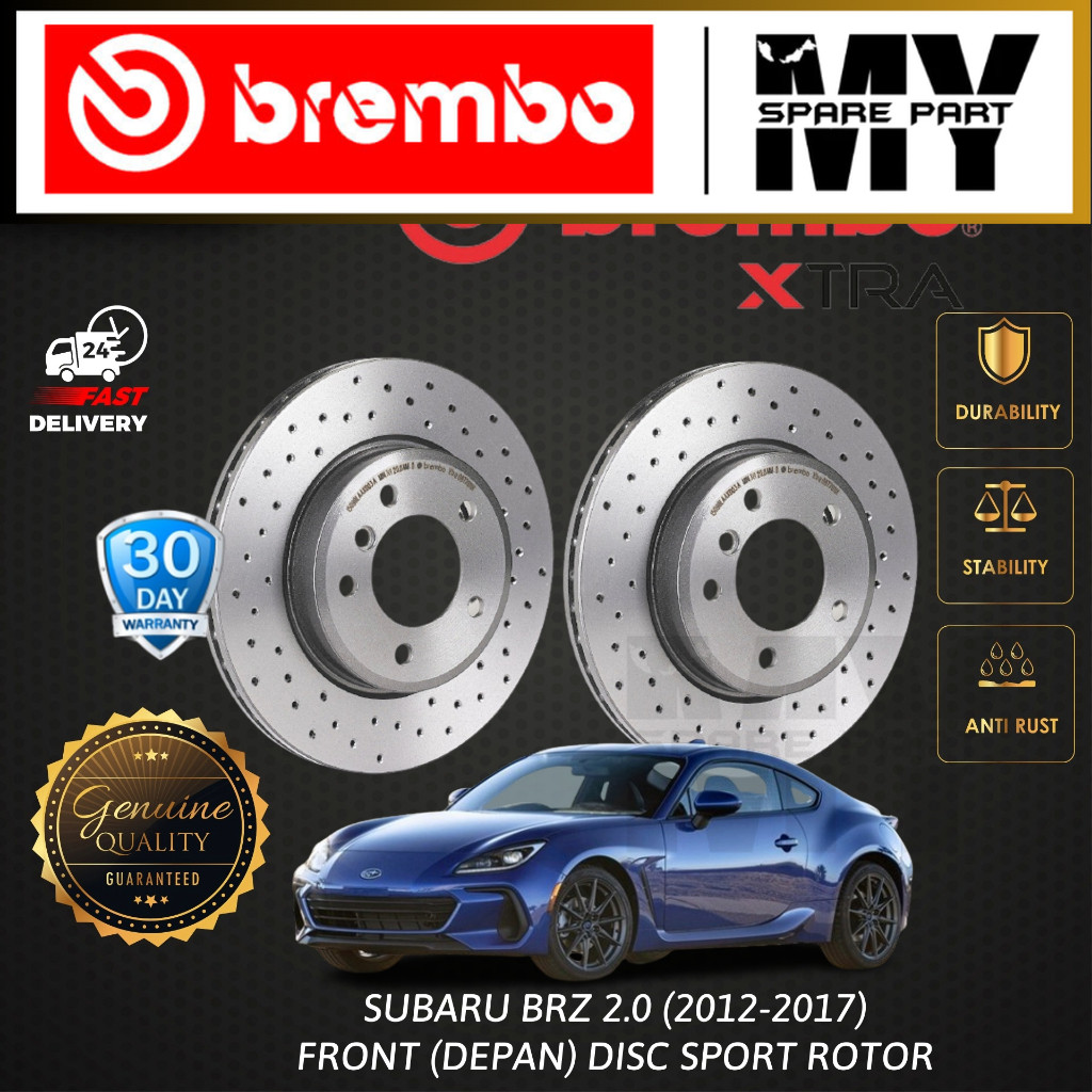 XTRA SUBARU BRZ 2.0 (2012 - 2017) ดิสก์เบรกหน้า BREMBO