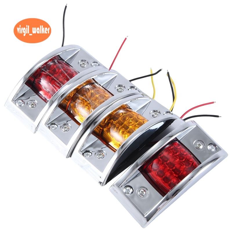 12V ไฟ LED ด้านข้างสัญญาณสะพานไฟเลี้ยวไฟคอนทัวร์ Universal