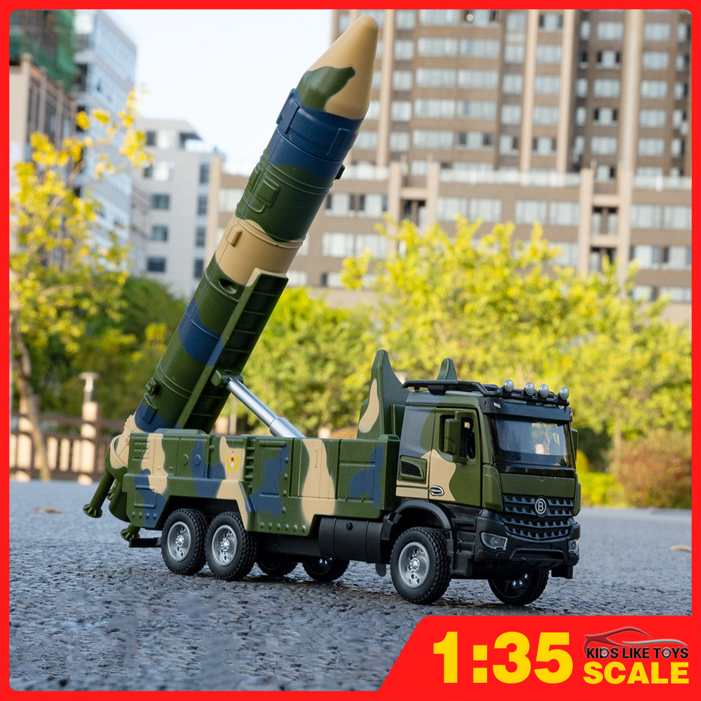 KLT 1:35 DF-21D Ballistic ขีปนาวุธรถ Diecast รุ่นรถยนต์ของเล่นคอลเลกชันของขวัญสําหรับเด็กเด็กผู้หญิง
