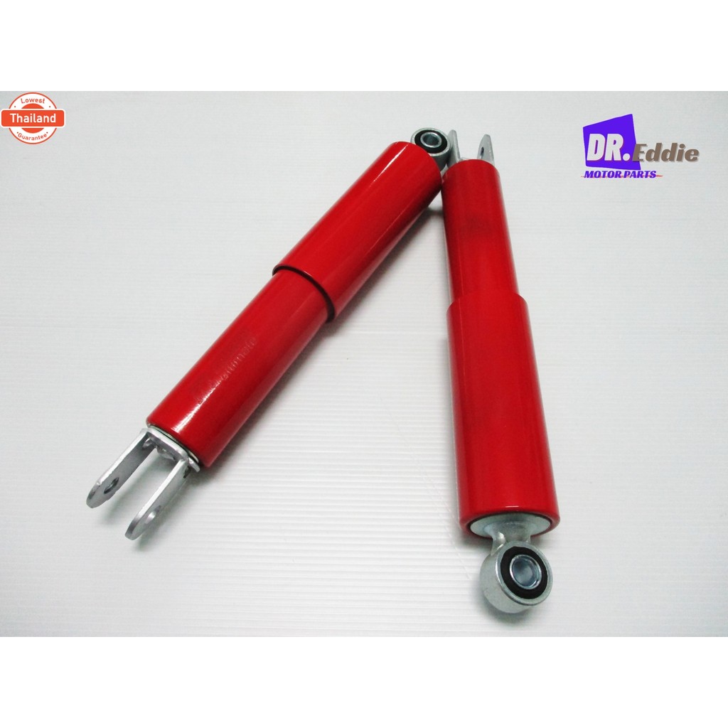 โช๊คหลัง สีแดง Fit For YAMAHA YB80 YB90 YB100 YL2G YL2 YL3 // Rear Shock Set “RED” 290 mm.
