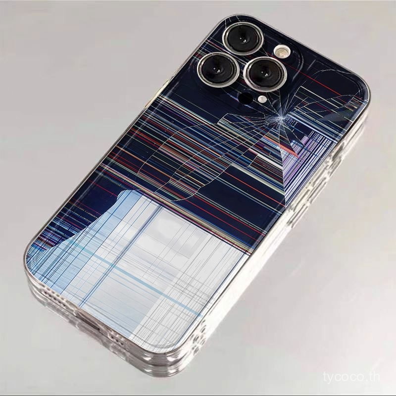 Nicheหน้าจอแตกที่ไม่ซ้ํากันCreative Funเคสโทรศัพท์เหมาะสําหรับiPhone 12 13 14 promax 15promax 16prom