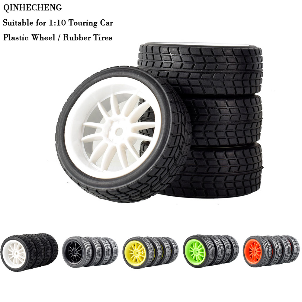 6031-8005 64 มม.ยางและชุดล้อ 4PCS สําหรับ 1:10 HSP HPI SAKURA D3 Kyosho FW06 ทั่วไป