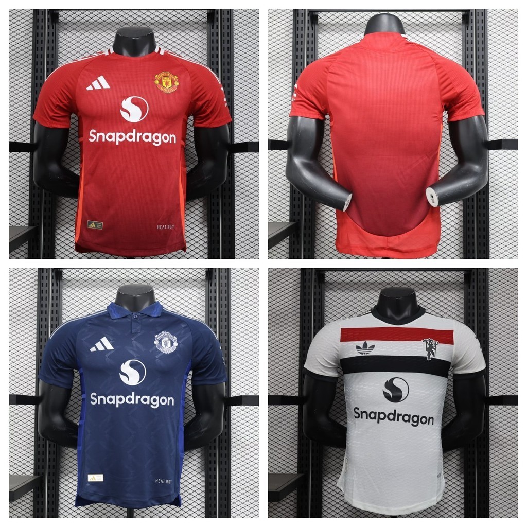 [Player Version] 2425 MU Home Short Sleeve Football Sweatshirt T-shirt Top AAA+