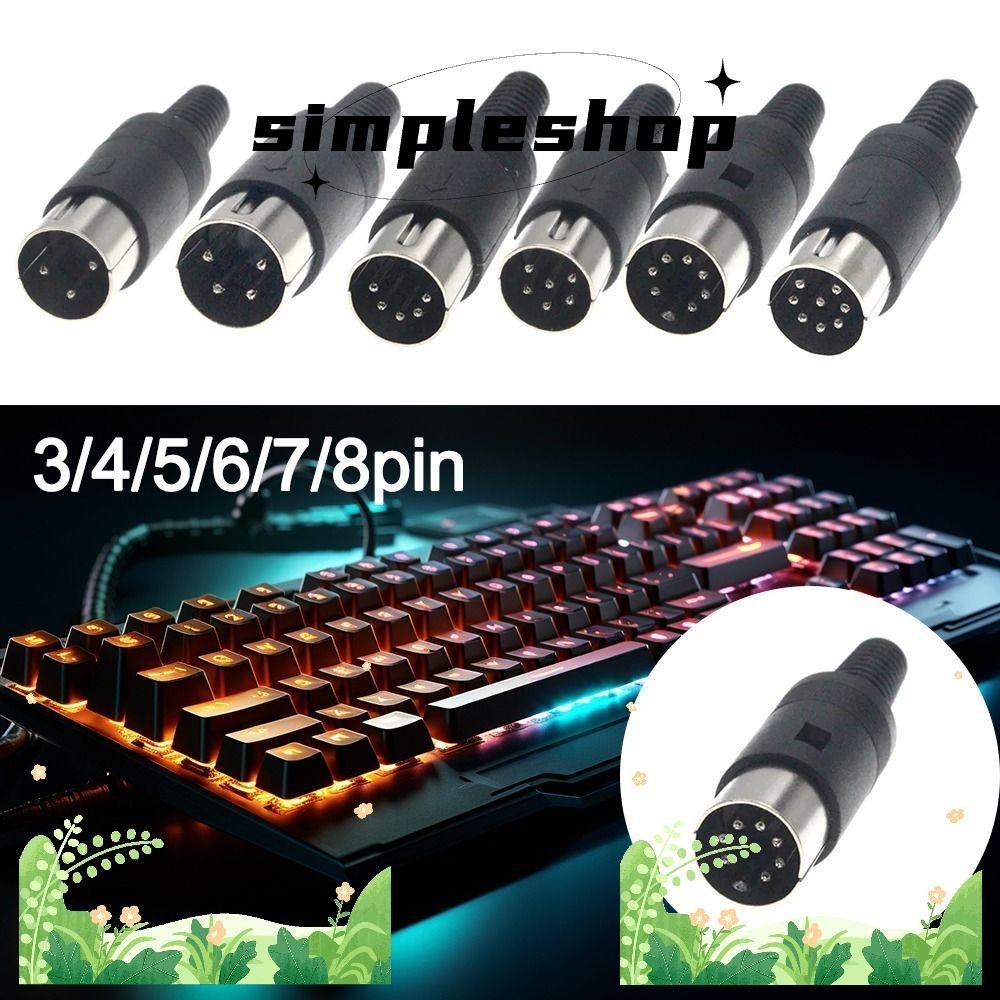 Simple DIN ชายหญิงปลั๊ก, 3pin 4pin 5pin 6pin 7pin 8 Pin MIDI Power Source Plug Audio AV Connector อะ