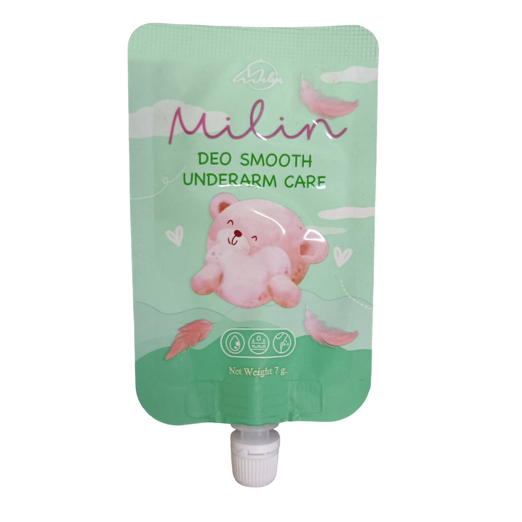 Milin Deo Smooth Underarm Care มิลิน ครีมรักแร้ กลิ่นเต่า ลดเหงื่อ ครีมรักแร้ซอง (7 กรัม/ซอง)