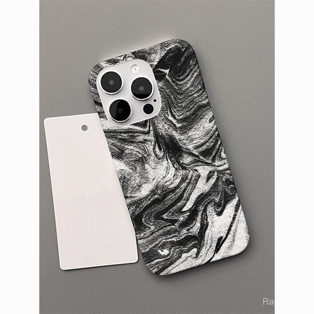 Niche Creative Sketch Marble Pattern Protectionเคสโทรศัพท์เข้ากันได้กับiPhone 14 15 Pro Max 12 13 Pro Maxป้องกันฝุ่น 8 Plus XS Max 7 Plus Hard Case XR 11 Pro 12 15 PlusกันกระแทกAnti-Dropเคสซิลิโคน Xbkh