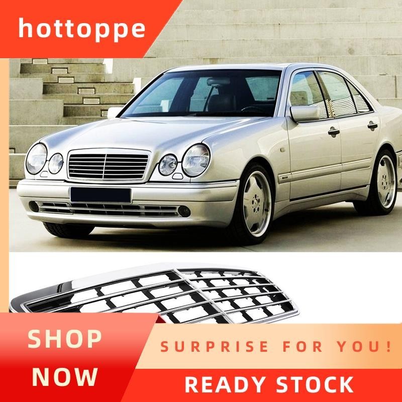 hottoppeCar ตะแกรงกันชนหน้าสําหรับ - W210 E200 E180 E300 1999-2001