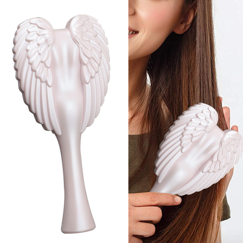 ใหม่ Angel Detangling แปรงผม Handle Magic Anti-static Tangle หวีอาบน้ํานวดหวี Smooth Salon Hairdressing จัดแต่งทรงผมเครื่องมือ