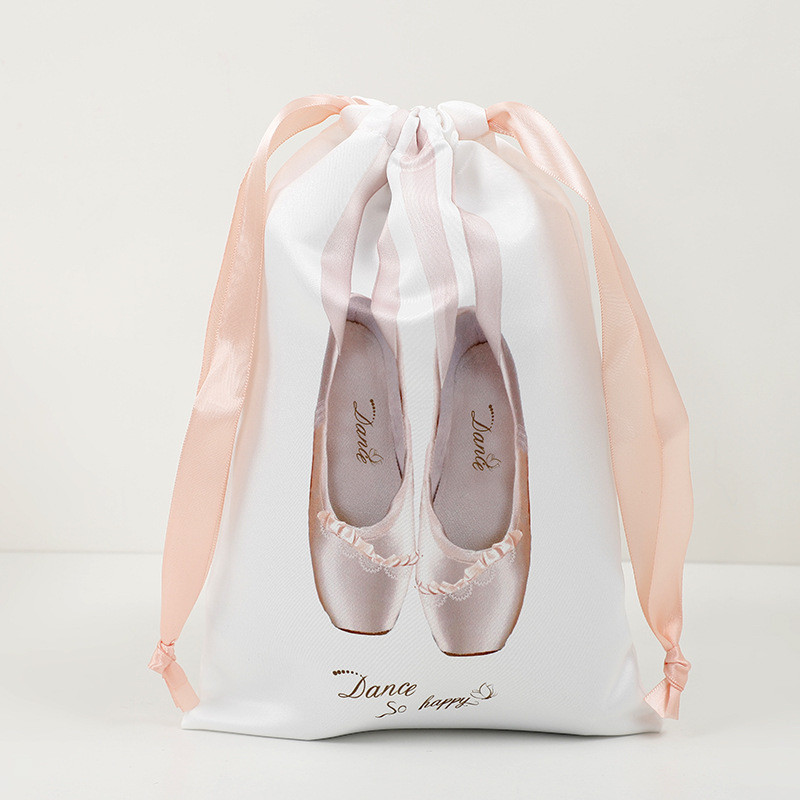 SWEAR รองเท้าเต้นรํากระเป๋าเก็บถุงเก็บฝุ่นซาตินมัดปากกระเป๋าบัลเล่ต์ Pointe รองเท้า Drawstring Bag / 18*28cm - รูปที่ 4