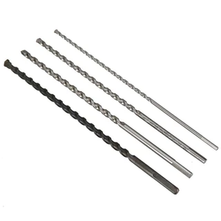 ICVMAX 1 ชิ้นสว่านกระแทก,ยาวพิเศษสามเหลี่ยม Shank ทังสเตนคาร์ไบด์เคล็ดลับ, 6/8/10/12 มิลลิเมตร 300/350 มิลลิเมตร Penetrating Wall Twist เจาะบิตสําหรับก่ออิฐคอนกรีต