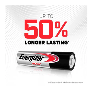 Energizer 1.5V AA/AAA แบตเตอรี่อัลคาไลน์สําหรับไฟฉายของเล่นนาฬิกาเมาส์ [4 ชิ้น/แพ็ค]