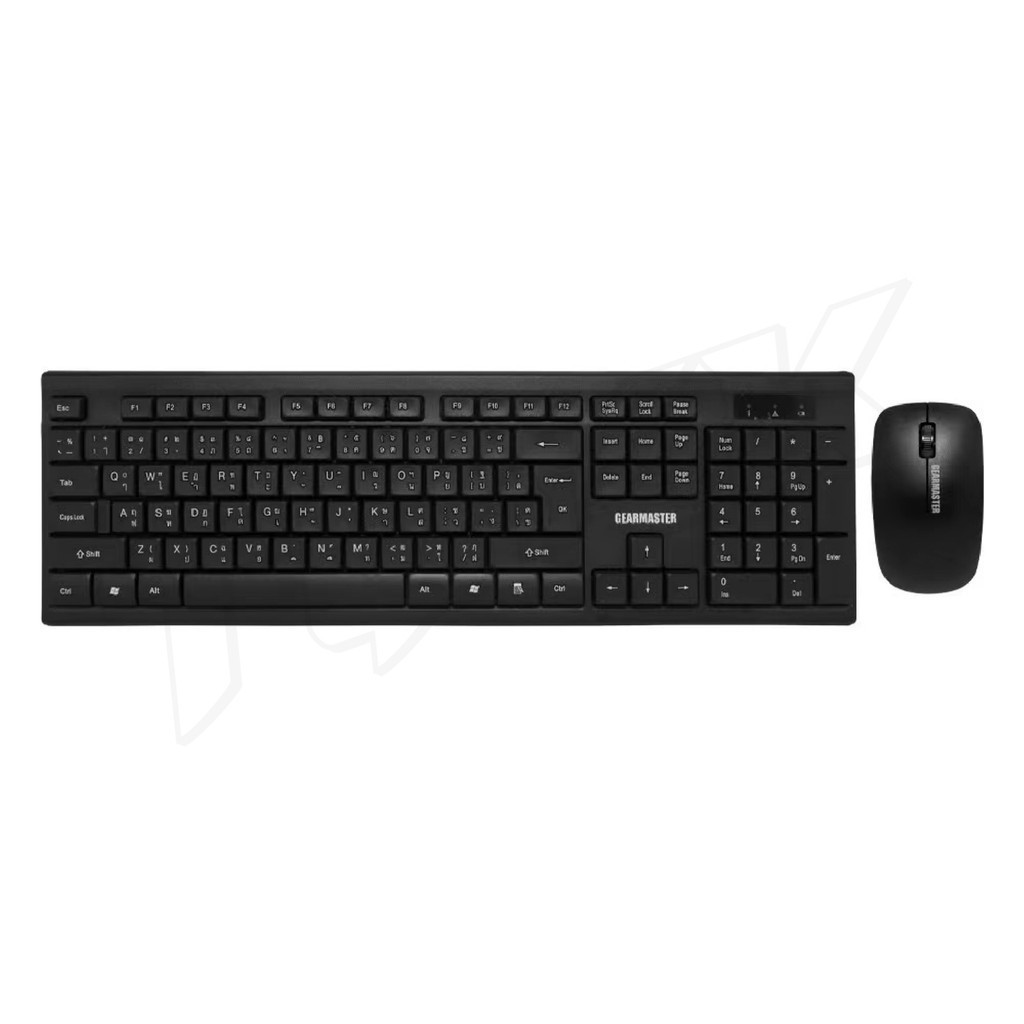 GEARMASTER GMK-103  คีย์บอร์ดและเม้าท์ไร้สาย Keyboard+Mouse Wireless