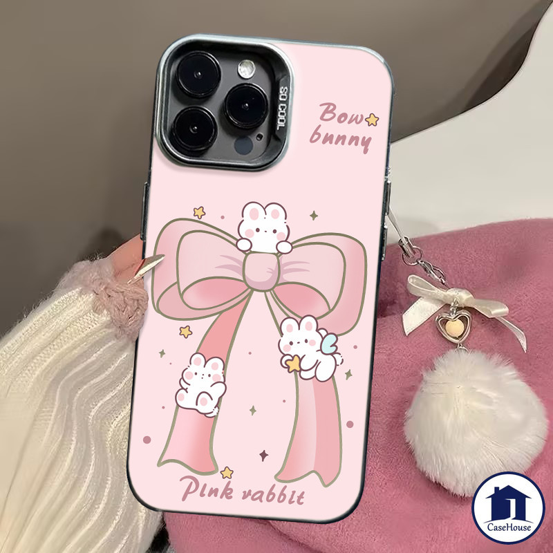 เคส IMD ชุบจิตกระต่ายน่ารักเข้ากันได้สำหรับ Realme C53 C67 C20 C55 C51 5 5i C21 C12 C25 C33 C17 7i C20A C30 C35 C15 C11