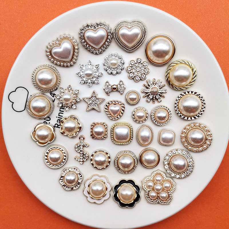 5pcs ที่นิยมในโลกออนไลน์แฟชั่นมุกเพชรแบนสไตล์เรซินขนาดเล็กแพทช์ DIY เชือกผมกิ๊บติดผมเคสโทรศัพท์อุปกรณ์เสริมเสื้อผ้า