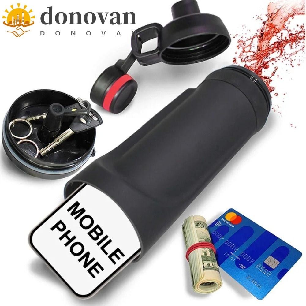 Donvan ถ้วย Stash Jar, ขวดน้ําพลาสติก Hiding Stash Box, Stash Pill Organizer Safe Secret Compartment Diversion Water Bottle Travel Hidden Safe