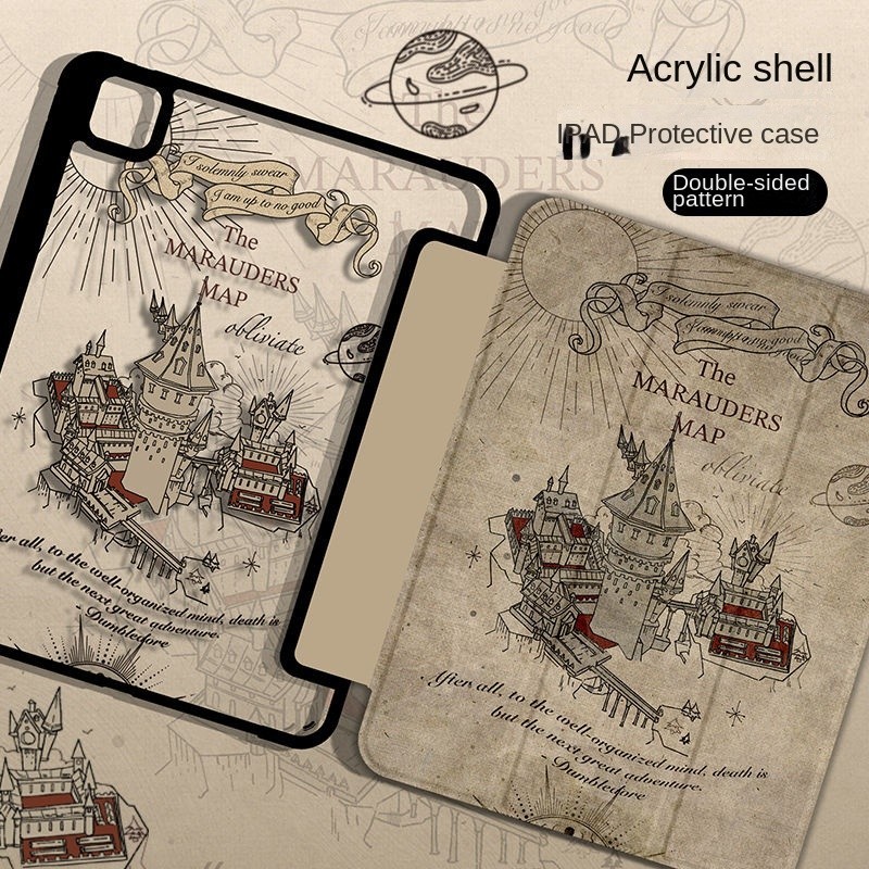 สําหรับ iPad เคสป้องกันอะคริลิค iPad 10 Harry Potter Graffiti Mini6 Mini4 Mini5 Air6 Air5 Air7 Gen11 A16 Gen10 Gen5/Gen6 Gen7/Gen8/Gen9 พับ Pro 11 Anti ดัด Air 5/410.2