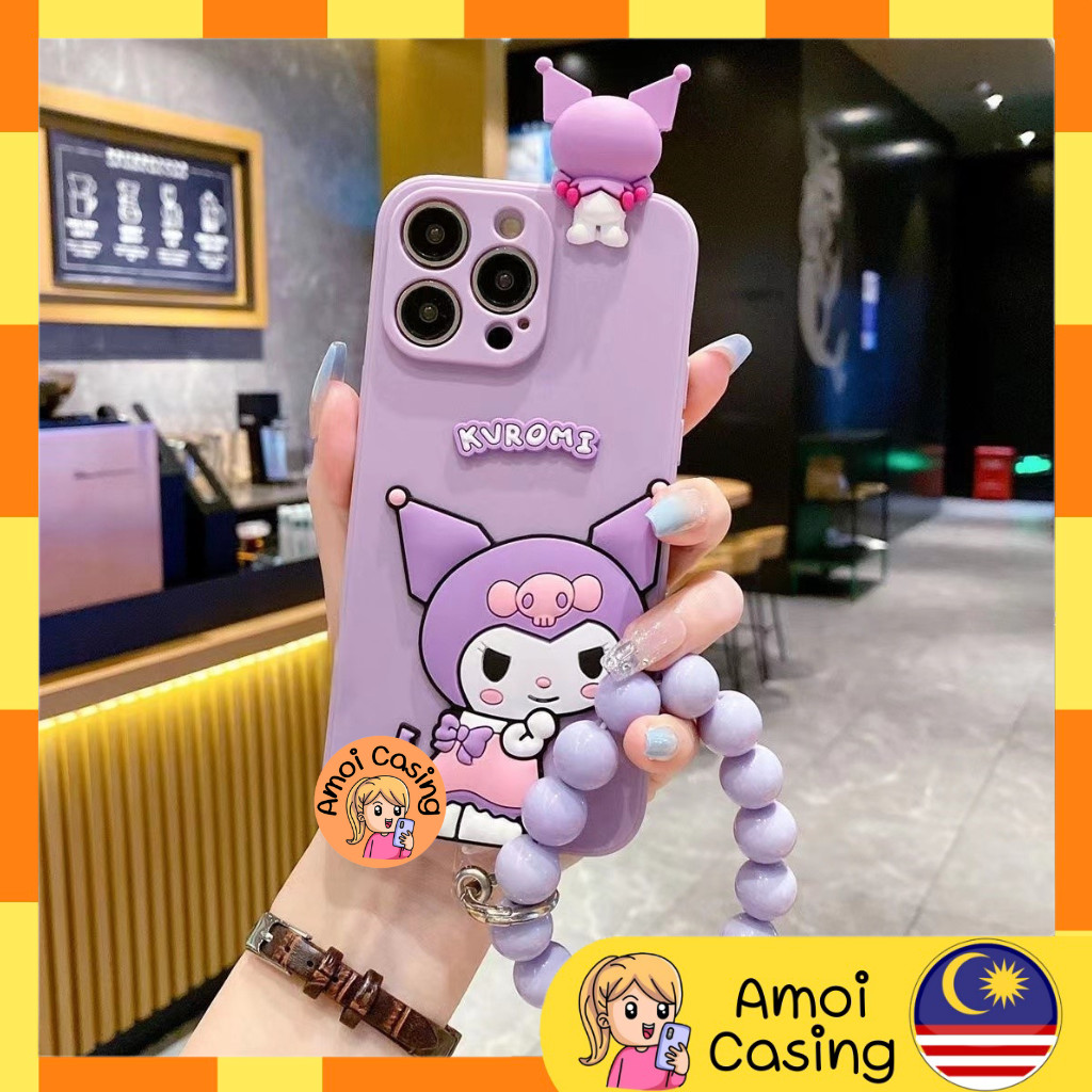 Redmi Note 9s 9 Pro 10 10s 10 Pro 11 11s 11 Pro 12 Pro 13 Pro 14 Pro + Kuromiกําไลข้อมือTPU soft cas