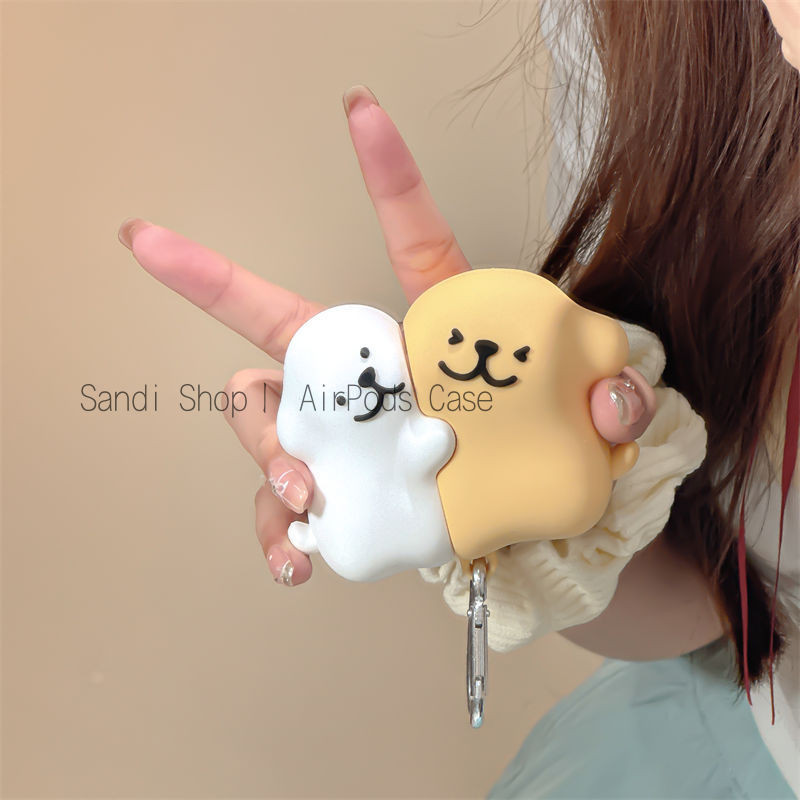 การ์ตูนน่ารักกอดสุนัข AirPods สําหรับ AirPods 1/2/3/Pro Pro2 กรณี AirPods 3 ซิลิโคนนุ่ม Apple ชุดหูฟังบลูทูธไร้สาย Anti drop AirPods 2 Gen กรณี AirPods Pro2 กรณี